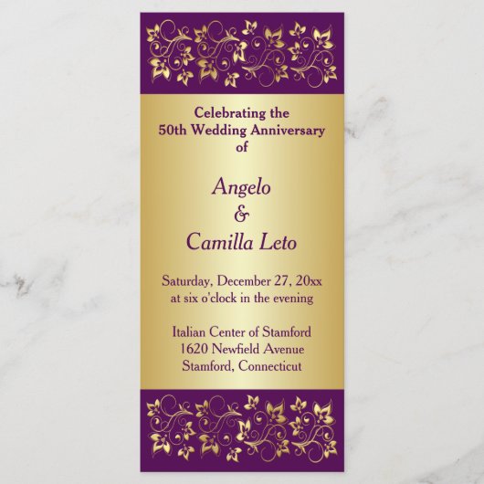 50e bruiloft Jubileum Gelofte Vernieuwing Programm Programma (Voorkant)