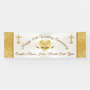 50e bruiloft Jubileum gepersonaliseerde banner