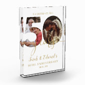 50e bruiloft Jubileum Gold 2 Fotoblokken (Links)