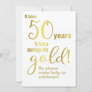 50e bruiloft Jubileum Gold Quote Kaart