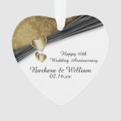 50e bruiloft Jubileum Keepomwille Ornament (voorkant)