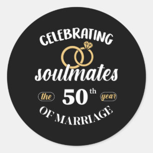 50e bruiloft Jubileum man 50 Ronde Sticker