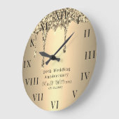 50e bruiloft Jubileum Modern Elegant Fiftieth Grote Klok (Hoek)