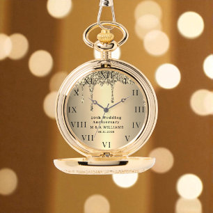 50e bruiloft Jubileum Modern Elegant Fiftieth Horloge