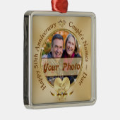 50e bruiloft Jubileum Ornament gepersonaliseerd, (Rechts)