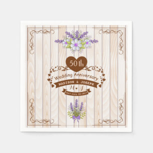 50e bruiloft Jubileum  Papieren servetten