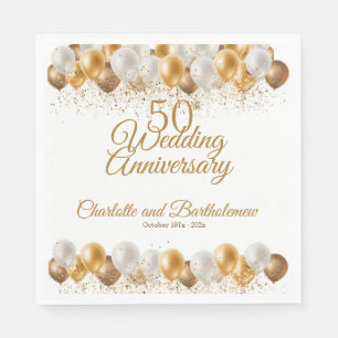 50e bruiloft Jubileum Partij Servet