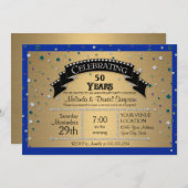 50e bruiloft Jubileum Partij Vierde Confetti Kaart (Voorkant / Achterkant)