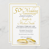 50e bruiloft Jubileum Rings Kaart (Voorkant / Achterkant)