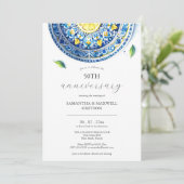 50e bruiloft Jubileum uitnodigingen Alfresco (Staand voorkant)