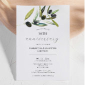 50e bruiloft Jubileum uitnodigingen Olijftak