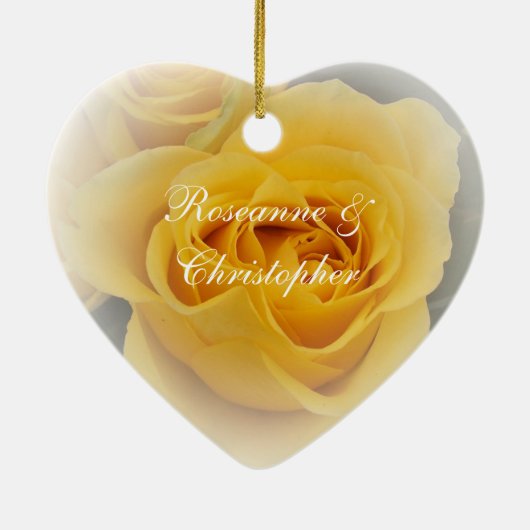 50e bruiloft Jubileum-versiering Keramisch Ornament (Achterkant)