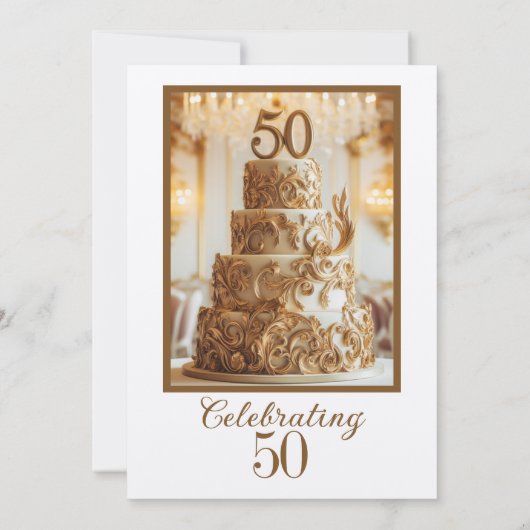 50e BRUILOFT JUBILEUM VIERING Kaart (Achterkant)