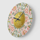 50e bruiloft Jubileum Waterverf Bloemengoud Grote Klok (Hoek)