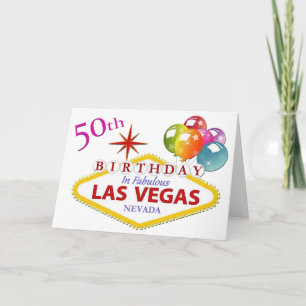 50e carte d'anniversaire de Las Vegas