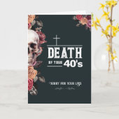 50e carte d'anniversaire Drôle Mort de vos 40 ans (Fleur jaune)