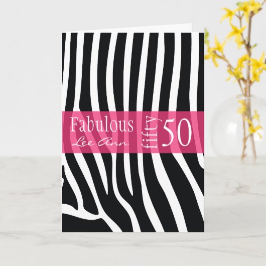 50e carte d'anniversaire pour les baby-boomers (Fleur jaune)