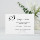 50e carte de réponse à l'anniversaire de la photo (Debout devant)