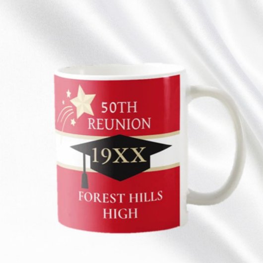 50E classe Réunion École couleurs tasse de café