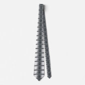 50e Cravate d'anniversaire Noir, Argent et Blanc (Devant)