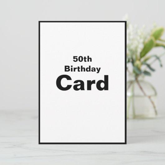 50e Dertigste 50 50 50-0 Kaart op zaterdag (Staand voorkant)