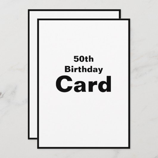 50e Dertigste 50 50 50-0 Kaart op zaterdag (Voorkant / Achterkant)
