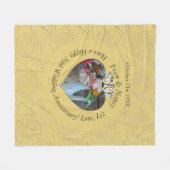 50e Diamond Heart Foto Fleece Deken (Voorkant (Horizontaal))