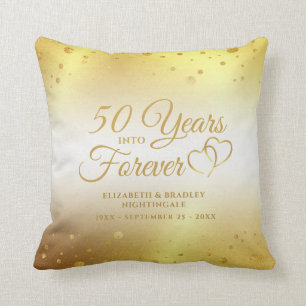 50e Elegant Jubileum Gold YEARS IN FOREVER Kussen