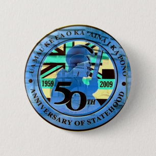 50e feestdag embleem ronde button 5,7 cm