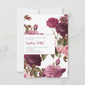 50e Fête d'anniversaire Florale Invitations (Devant)