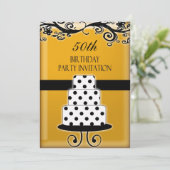 50e fête d'anniversaire Invitation personnalisée (Debout devant)