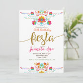 50e Fiesta Surprise Anniversaire Invitation (Debout devant)