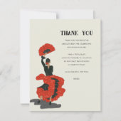 50e Flamenco Danser Verjaardagsfeest Bedankkaart (Voorkant)