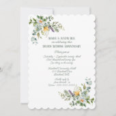 50e Floral Golden Wedding Uitnodiging (Voorkant)