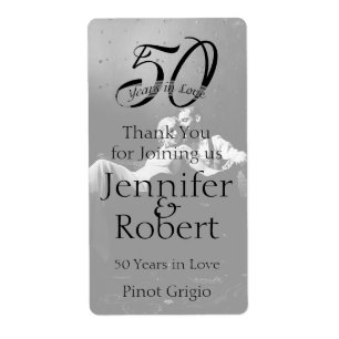 50e foto Jubileum wijnlabel Etiket