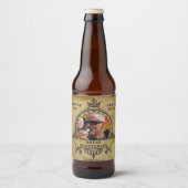 50e  foto van geboorte - sjabloon bier etiket (Voorkant)