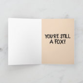 50E FOX FOXY HEUREUX CARTES D'ANNIVERSAIRE (Intérieur)