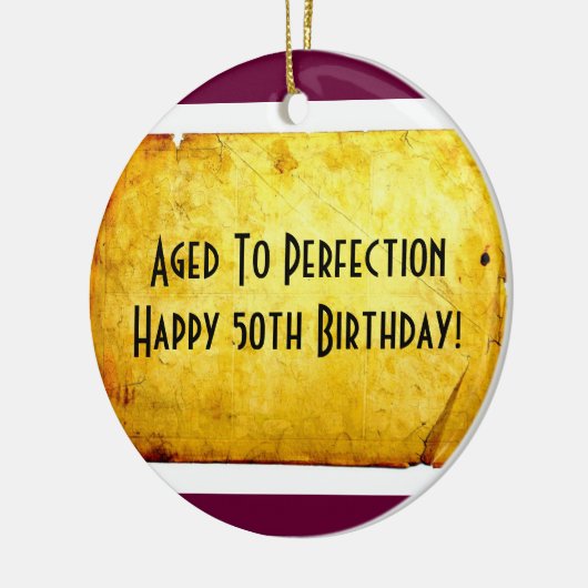 50e geboortedag keramisch ornament (Links)