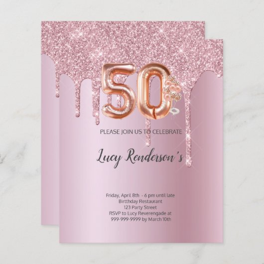 50e geboortedag voor haar (Voorkant / Achterkant)