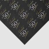 50e gepersonaliseerde 50e Fabulous Black Gold  Tissuepapier (Detail)
