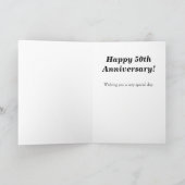 50e Gold Wedding-Jubileum Kaart (Binnen)