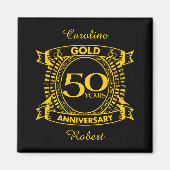 50e Gold Wedding-Jubileum Magneet (Voorkant)