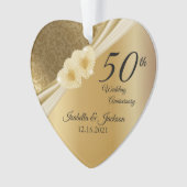 50e 💞 Gold Wedding Jubileum Ornament (voorkant)
