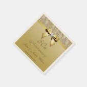 50e Gold Wedding-Jubileum Servetten (Hoek)