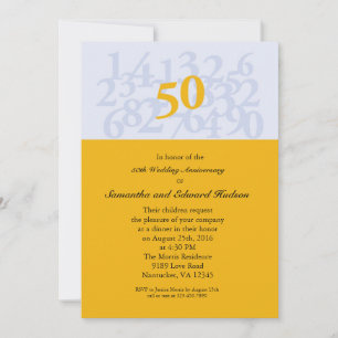50e Gold Wedding Jubileum Uitnodiging