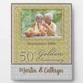 50e Golden Jubileum Foto Plaque Fotoplaat (Voorkant)