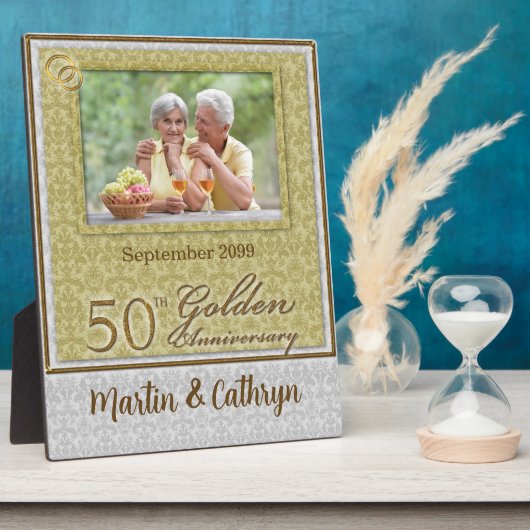 50e Golden Jubileum Foto Plaque Fotoplaat (Zijkant)