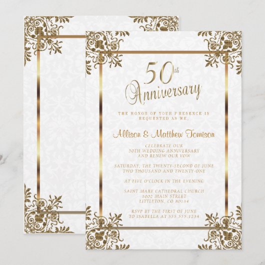 50e Golden Jubileum Kaart (Voorkant / Achterkant)