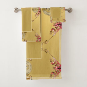 50e Golden Ochre Wedding Jubileum Badhanddoek Bad Handdoek