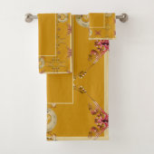 50e Golden Oker bruiloft Jubileum Bad Handdoek (Insitu)